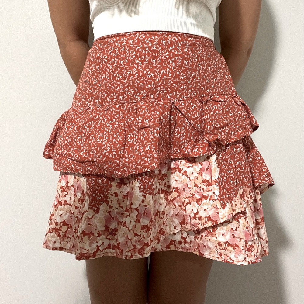 Altar’d State Floral Mini Skirt